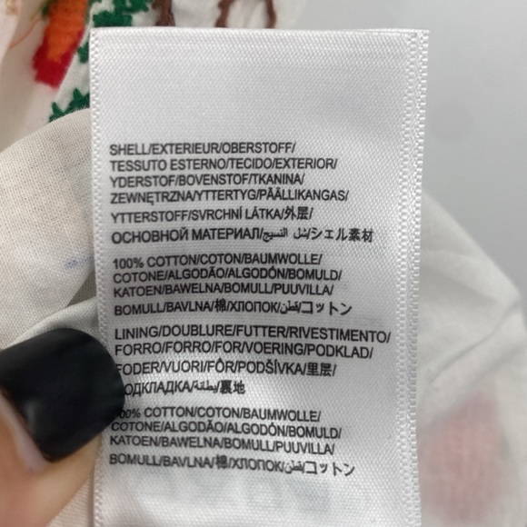 Farm Rio Pitanga Embroidered Mini Skirt Bohemian Floral Tropical Size Medium - Picture 8 of 10